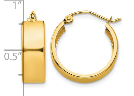 14K gold hoop earrings, further view