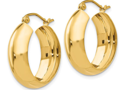 14K gold hoop earrings, alternate view