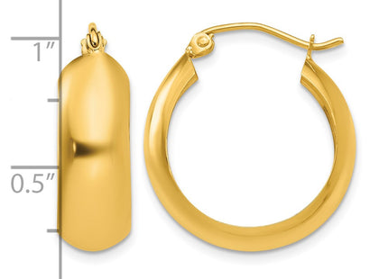 14K gold hoop earrings, further view