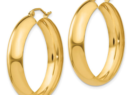 14K gold hoop earrings, alternate view