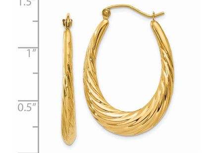 14k Yellow Gold Earrings Style S1256 - Classique Jewelry Inc.