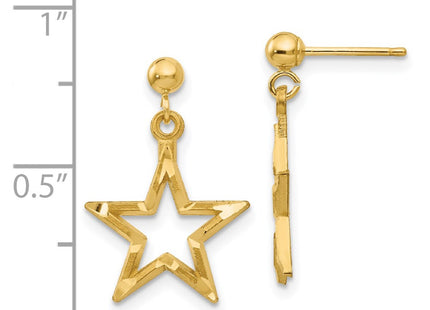 14k Yellow Gold Earrings Style S1351 - Classique Jewelry Inc.