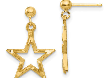 14k Yellow Gold Earrings Style S1351 - Classique Jewelry Inc.