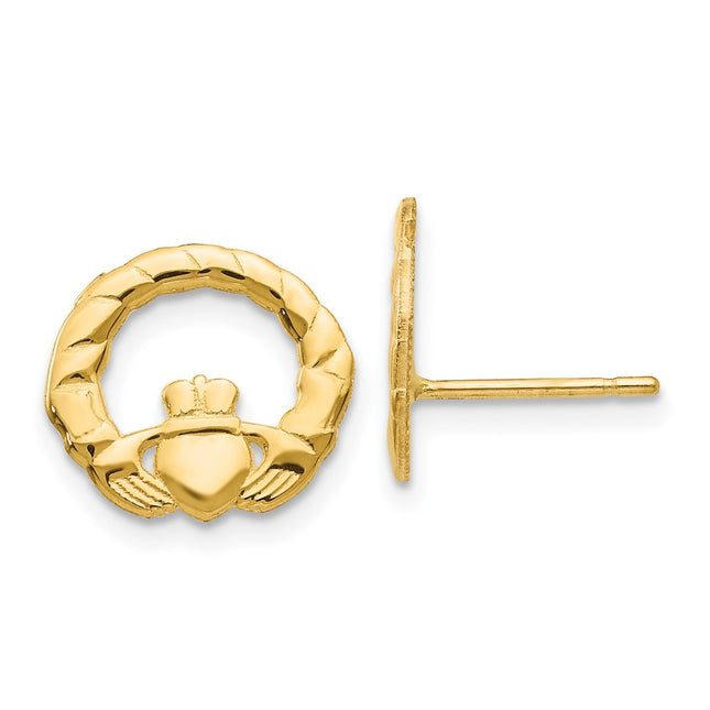 14k Yellow Gold Earrings Style S1380 - Classique Jewelry Inc.
