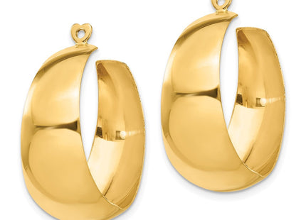 14k Polished Hoop Earring Jackets (Style S1390)