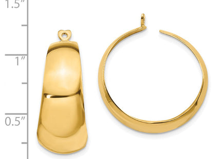 14k Polished Hoop Earring Jackets (Style S1390)