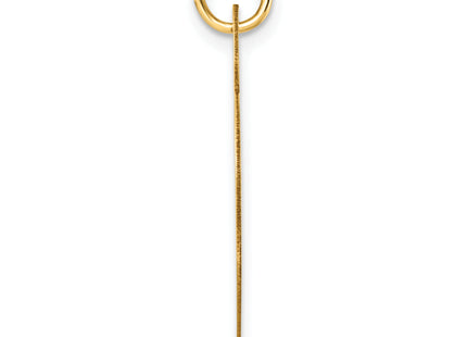 14K Polished Heart Shaped Disc Pendant, 35 x 22mm