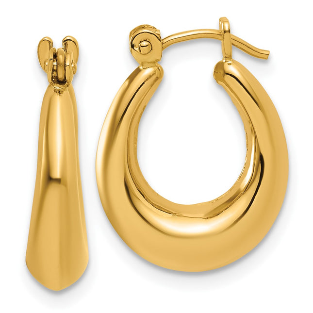 14k Yellow Gold Earrings Style S1456 - Classique Jewelry Inc.