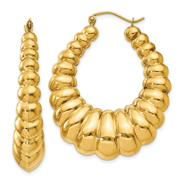 14k Yellow Gold Earrings Style S1503 - Classique Jewelry Inc.