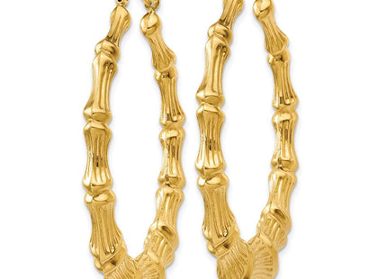 14K gold hoop earrings, alternate view