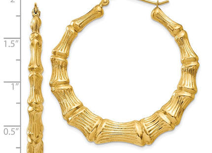 14K gold hoop earrings, further view
