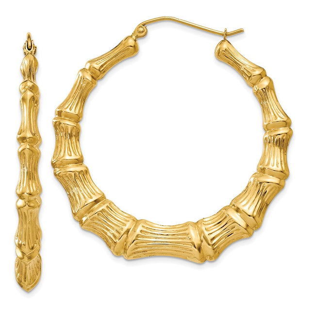 14k Polished Dolphin Hoop Earrings, 39 x 6mm