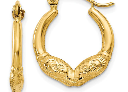 14k Yellow Gold Earrings Style S809 - Classique Jewelry Inc.