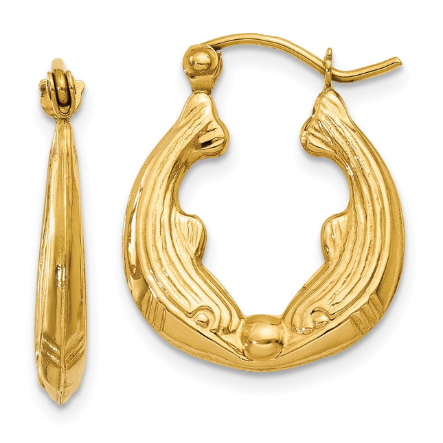 14k Yellow Gold Earrings Style S814 - Classique Jewelry Inc.