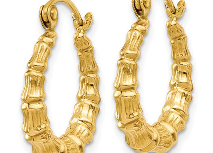 14K gold hoop earrings, alternate view