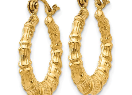 14K gold claddagh hoop earrings, alternate view