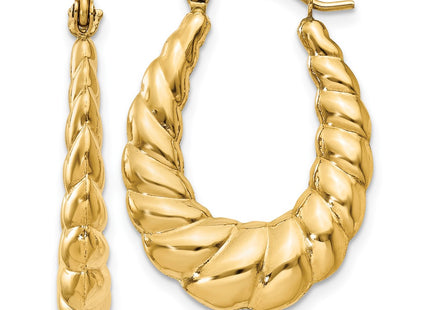 14k Yellow Gold Earrings Style S837 - Classique Jewelry Inc.