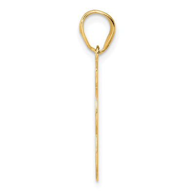 14K Brushed Border Script Number 83 Pendant