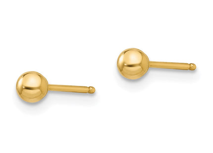 14k Madi K Polished Ball Post Earrings (Style SE100)