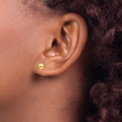 14K Madi K Polished Ball Post Earrings, 5 x 5mm