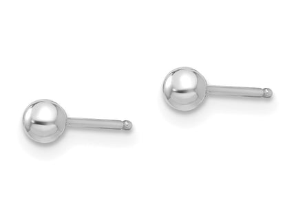 14K white gold earrings, alternate view