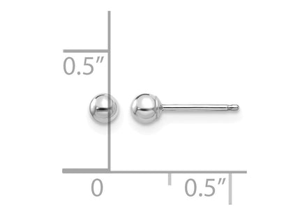 14K white gold earrings, another view