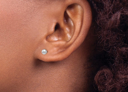 14K white gold earrings, another view