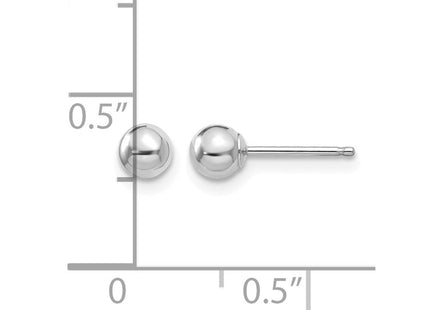 14K white gold earrings, further view