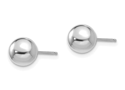14K white gold earrings, alternate view