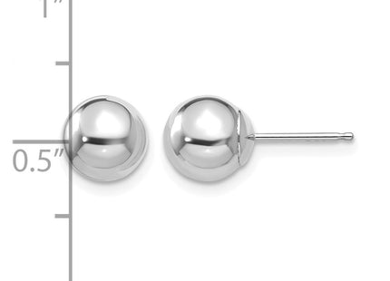 14K white gold earrings, another view