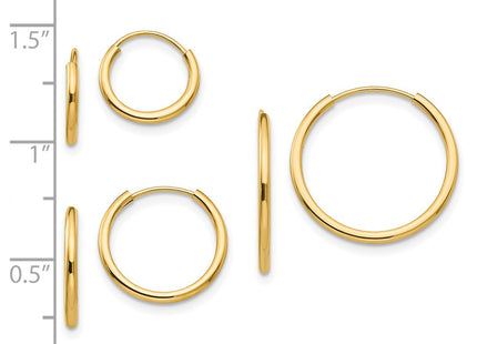 14k Yellow Gold Earrings Style SE1293 - Classique Jewelry Inc.