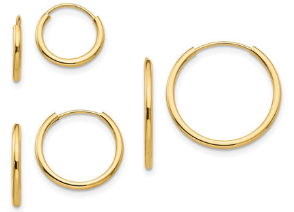 14k Yellow Gold Earrings Style SE1293 - Classique Jewelry Inc.