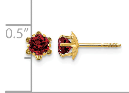 14k Madi K CZ Birthstone (Jan) Screwback Earrings