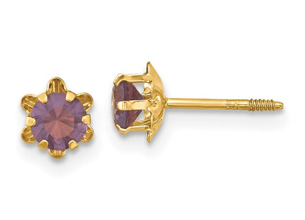 14k Yellow Gold Earrings Style SE160 - Classique Jewelry Inc.