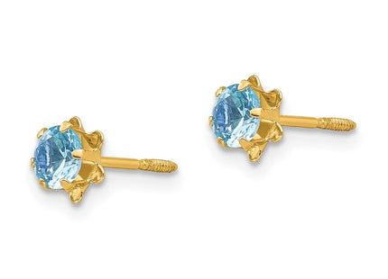 14k Yellow Gold Earrings Style SE161 - Classique Jewelry Inc.