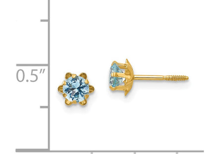 14k Yellow Gold Earrings Style SE161 - Classique Jewelry Inc.