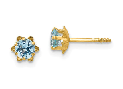 14k Yellow Gold Earrings Style SE161 - Classique Jewelry Inc.