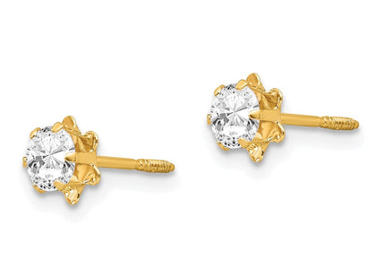 14k Yellow Gold Earrings Style SE162 - Classique Jewelry Inc.