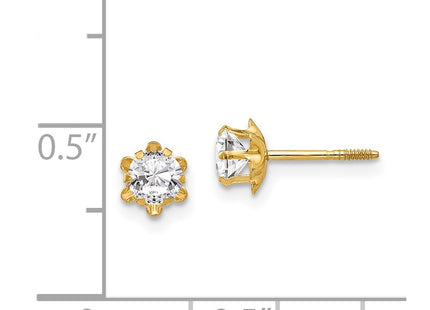 14k Yellow Gold Earrings Style SE162 - Classique Jewelry Inc.