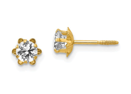 14k Yellow Gold Earrings Style SE162 - Classique Jewelry Inc.