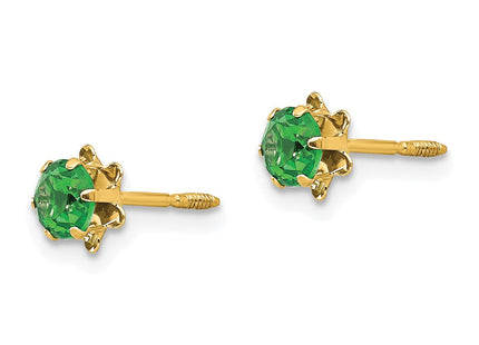 14k Yellow Gold Earrings Style SE163 - Classique Jewelry Inc.