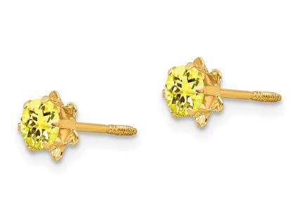 14k Yellow Gold Earrings Style SE169 - Classique Jewelry Inc.