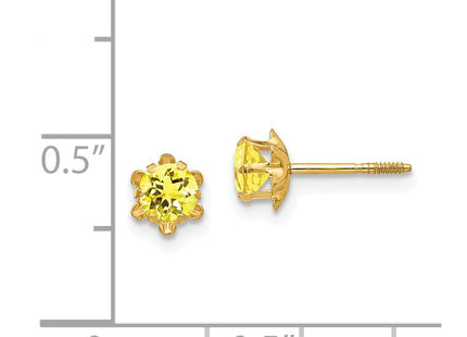 14k Yellow Gold Earrings Style SE169 - Classique Jewelry Inc.