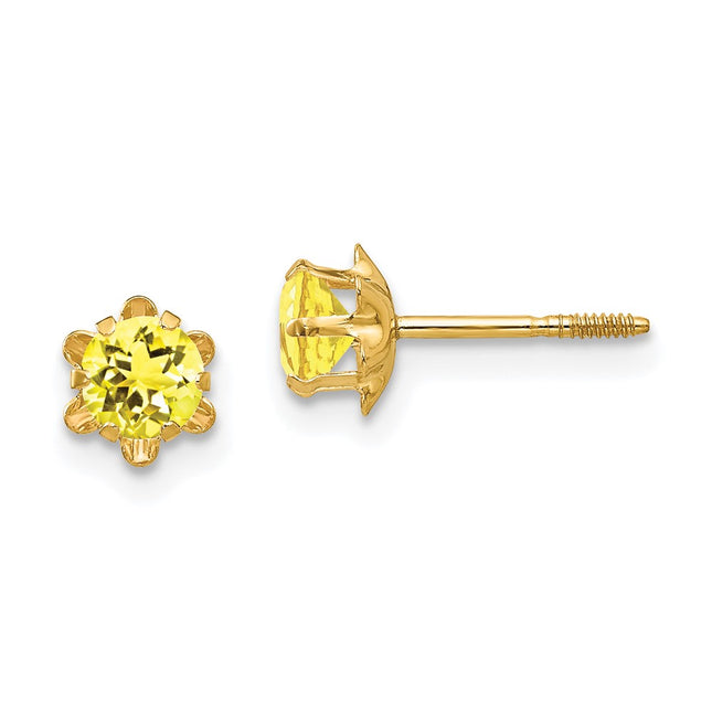 14k Yellow Gold Earrings Style SE169 - Classique Jewelry Inc.