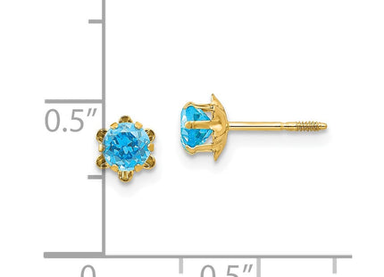 14k Yellow Gold Earrings Style SE170 - Classique Jewelry Inc.