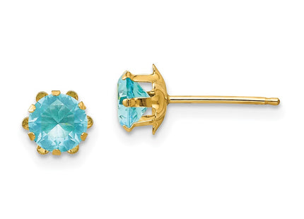 14k Yellow Gold Earrings Style SE173 - Classique Jewelry Inc.