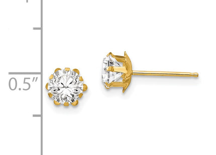 14k Yellow Gold Earrings Style SE174 - Classique Jewelry Inc.