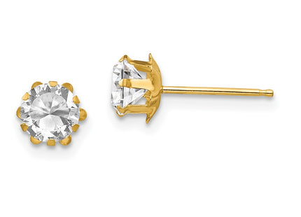 14k Yellow Gold Earrings Style SE174 - Classique Jewelry Inc.