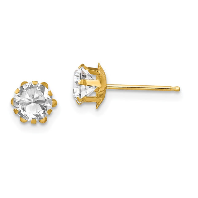 14k Yellow Gold Earrings Style SE174 - Classique Jewelry Inc.