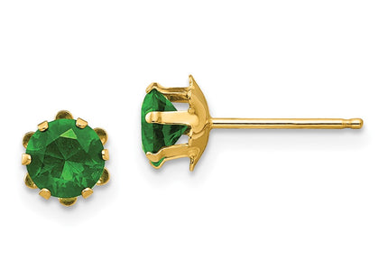 14k Yellow Gold Earrings Style SE175 - Classique Jewelry Inc.